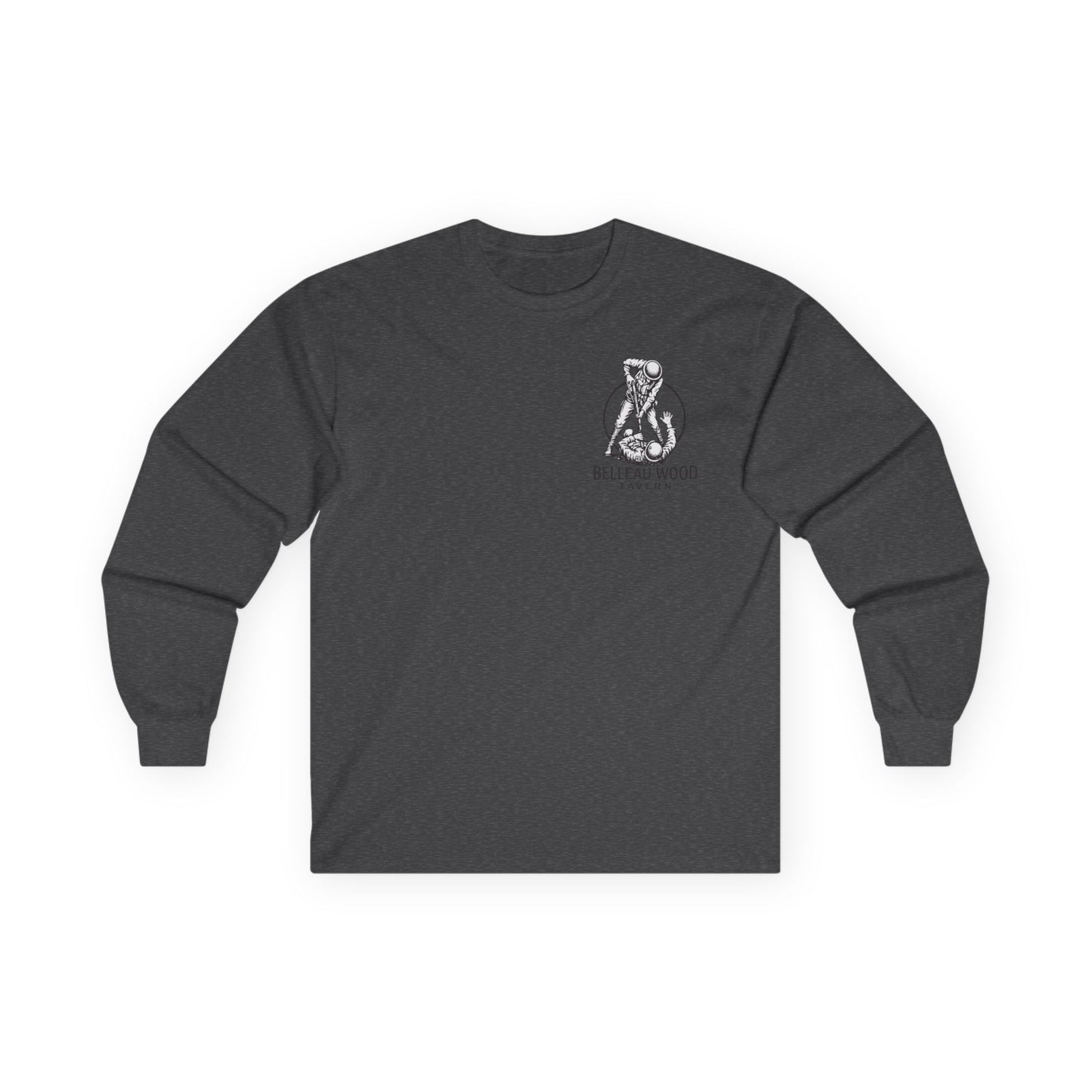 Iron Mike (Back) -Belleau Wood Tavern Long Sleeve Tee - Unisex Ultra Cotton Shirt