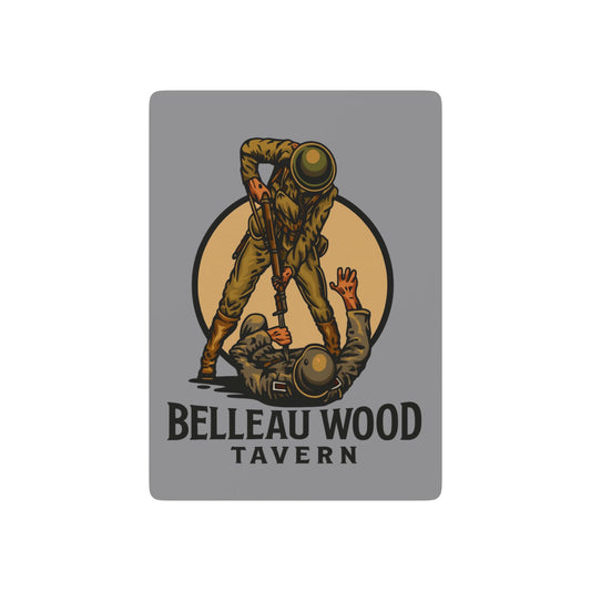 Devil Dog Bayoneting Hun- Belleau Wood Tavern Poker Playing Cards - USMC