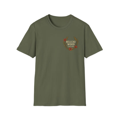 Belleau Wood Tavern – Wheat & Poppies Wreath Tee Stacking Bodies
