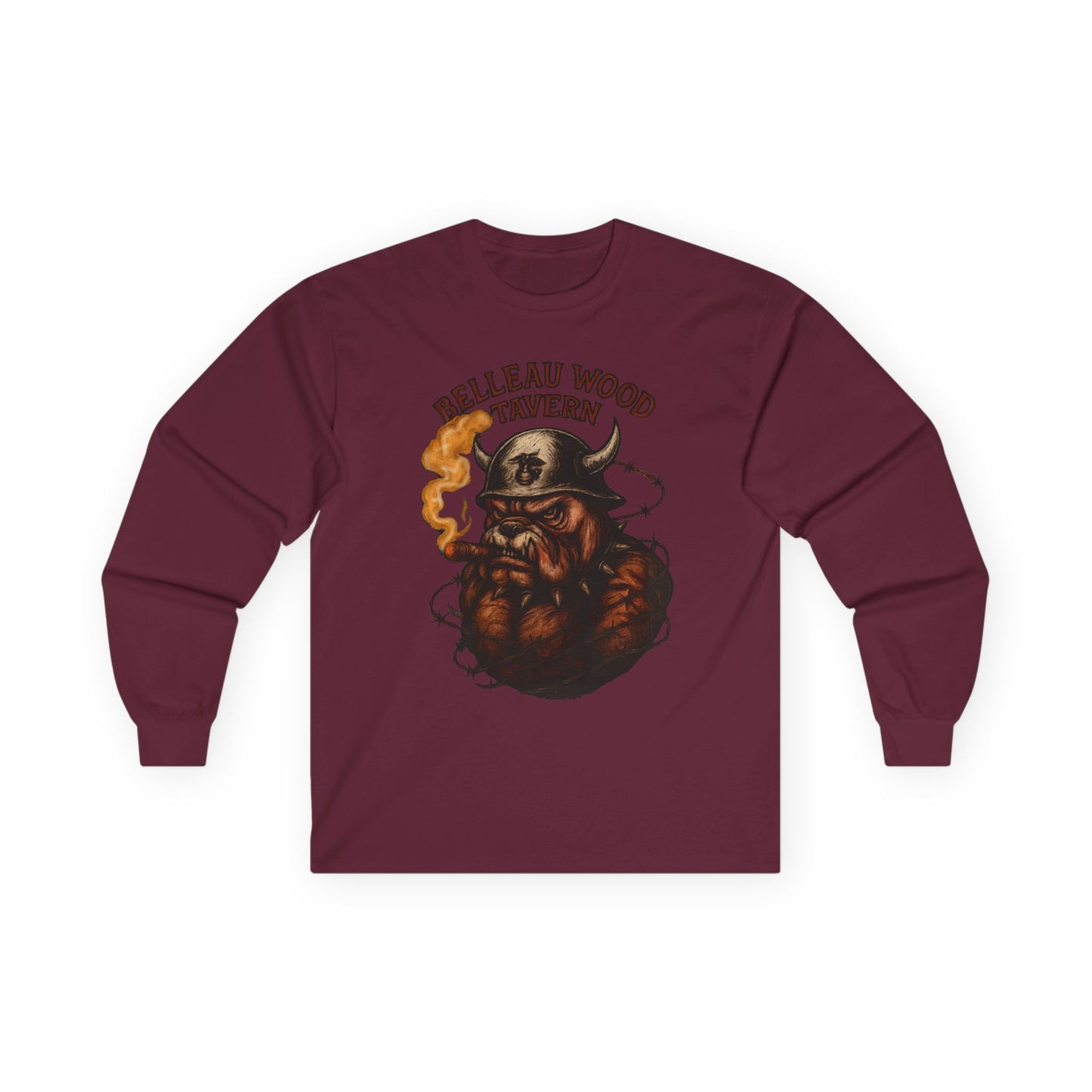 Bulldog - Retreat HELL Belleau Wood Tavern Long Sleeve Tee
