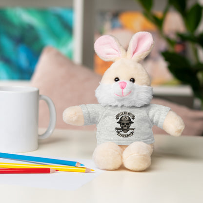 Personalized Stuffed Animal with Belleau Wood Skull T-Shirt Design