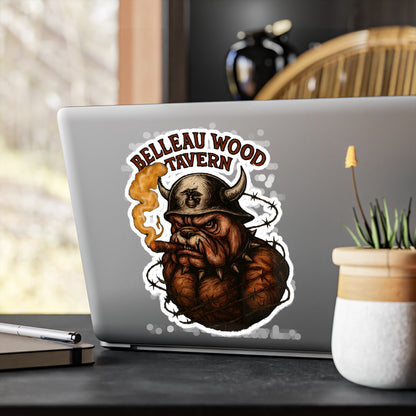 Belleau Wood Tavern Devil Dog with Cigar Marines Sticker Cut Vinyl Decals USMC
