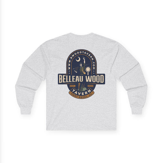 Iron Mike (Back) -Belleau Wood Tavern Long Sleeve Tee - Unisex Ultra Cotton Shirt