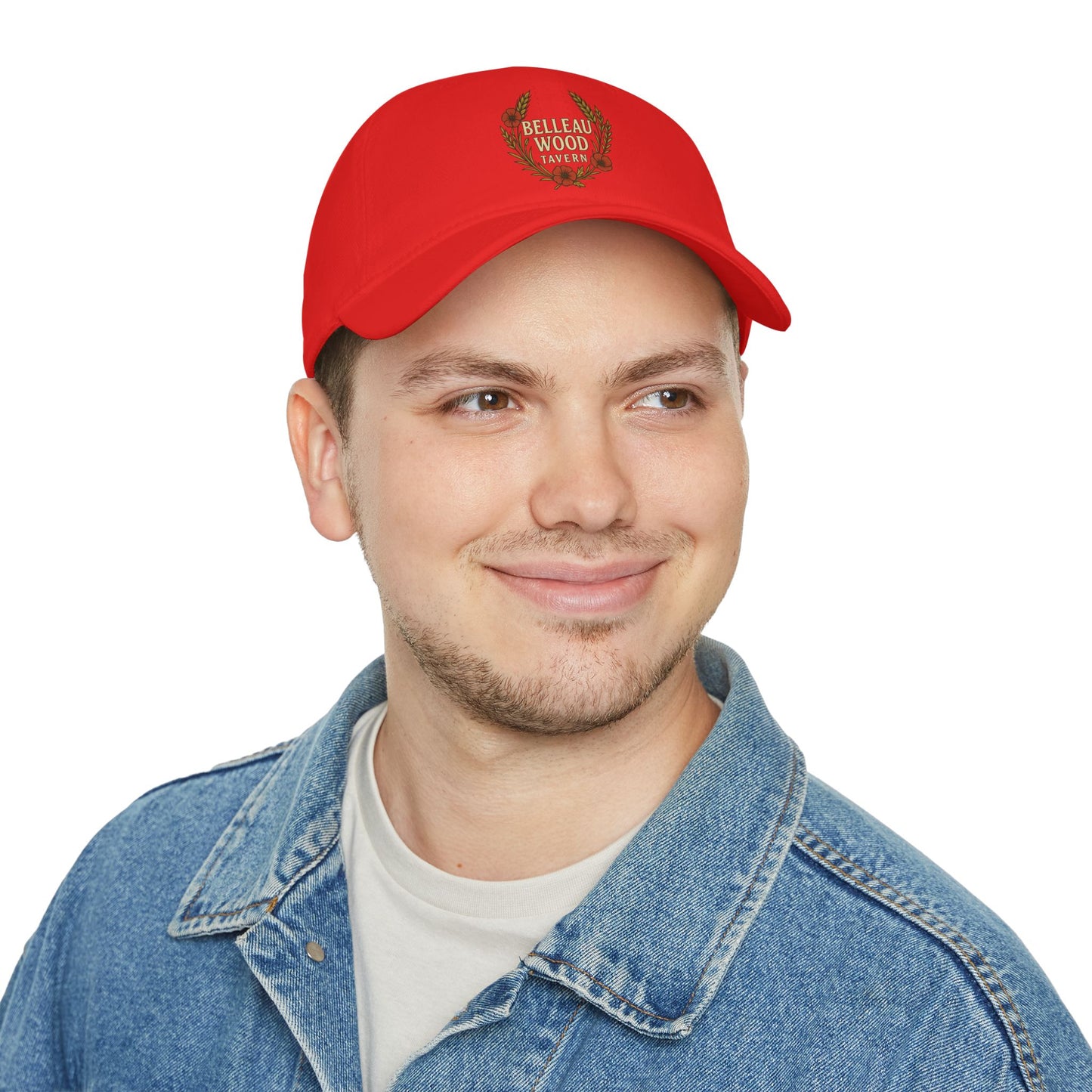 Belleau Wood Tavern Low Profile Baseball Cap — Vintage Wreath Logo Hat