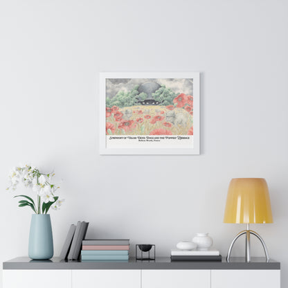 Framed Art Print — "Symphony of Valor: Devil Dogs and the Poppies' Embrace"