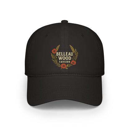 Belleau Wood Tavern Low Profile Baseball Cap — Vintage Wreath Logo Hat