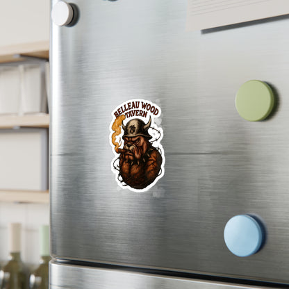 Belleau Wood Tavern Devil Dog with Cigar Marines Sticker Cut Vinyl Decals USMC