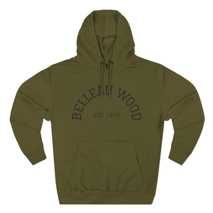 Three-Panel Fleece Hoodie- BELLEAU WOOD Est. 1918