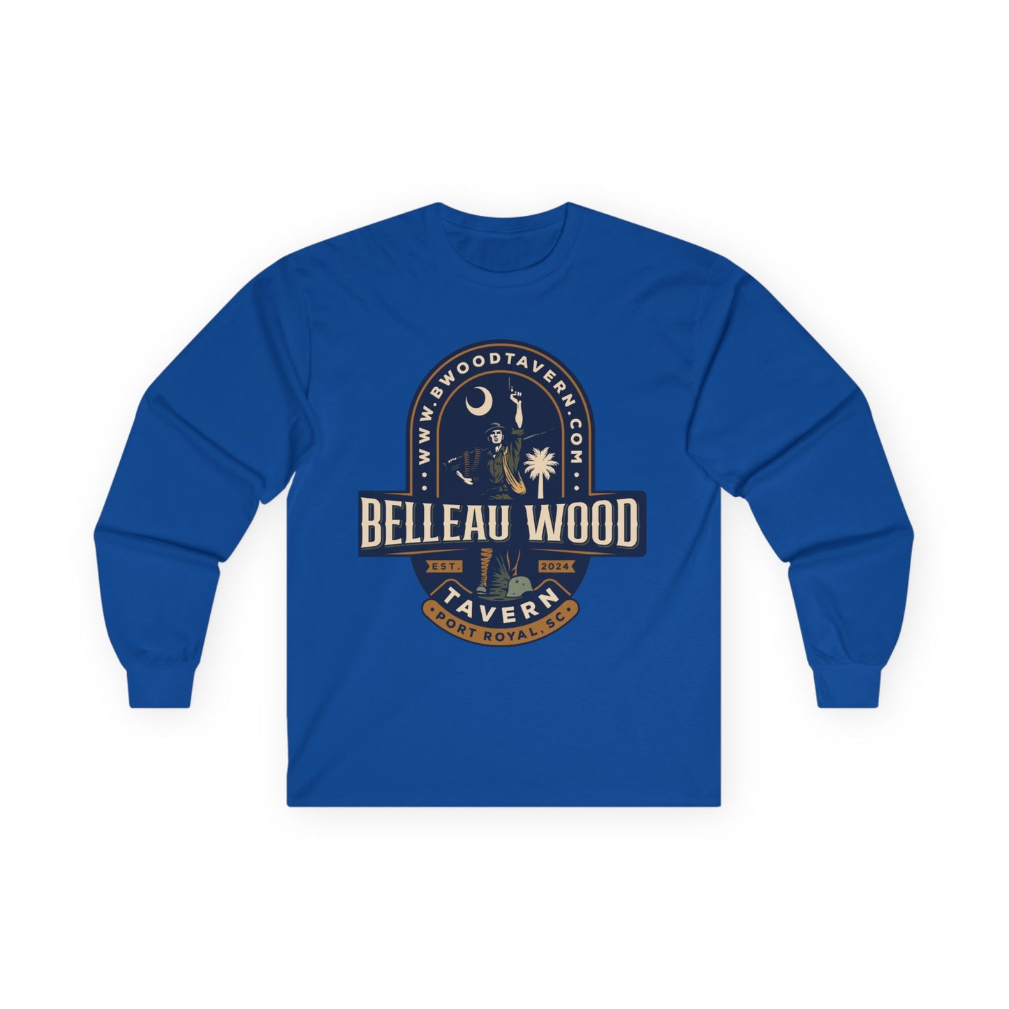 Iron Mike Belleau Wood Tavern - Follow Me to B Wood Long Sleeve Tee