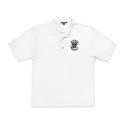 Embroidered Belleau Wood Tavern USMC Skull Helmet Unisex Polo Shirt