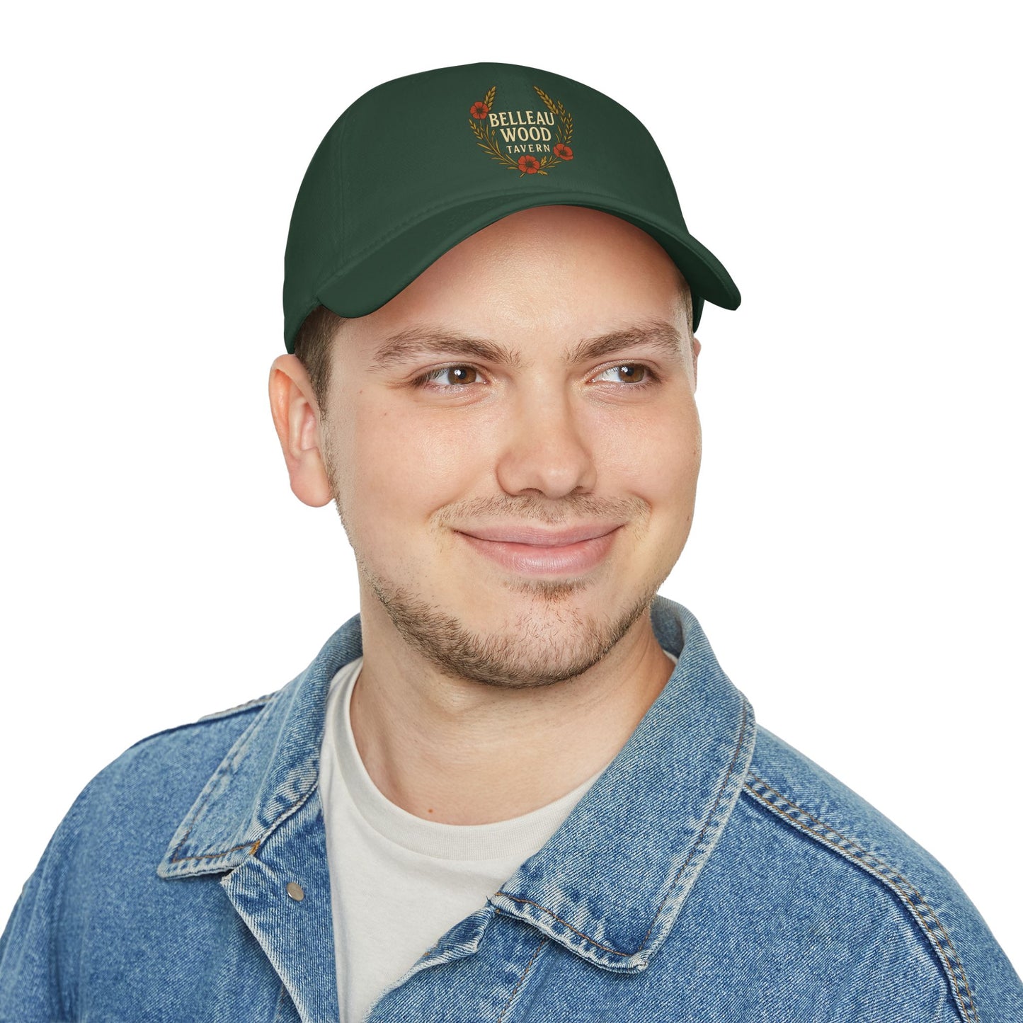 Belleau Wood Tavern Low Profile Baseball Cap — Vintage Wreath Logo Hat