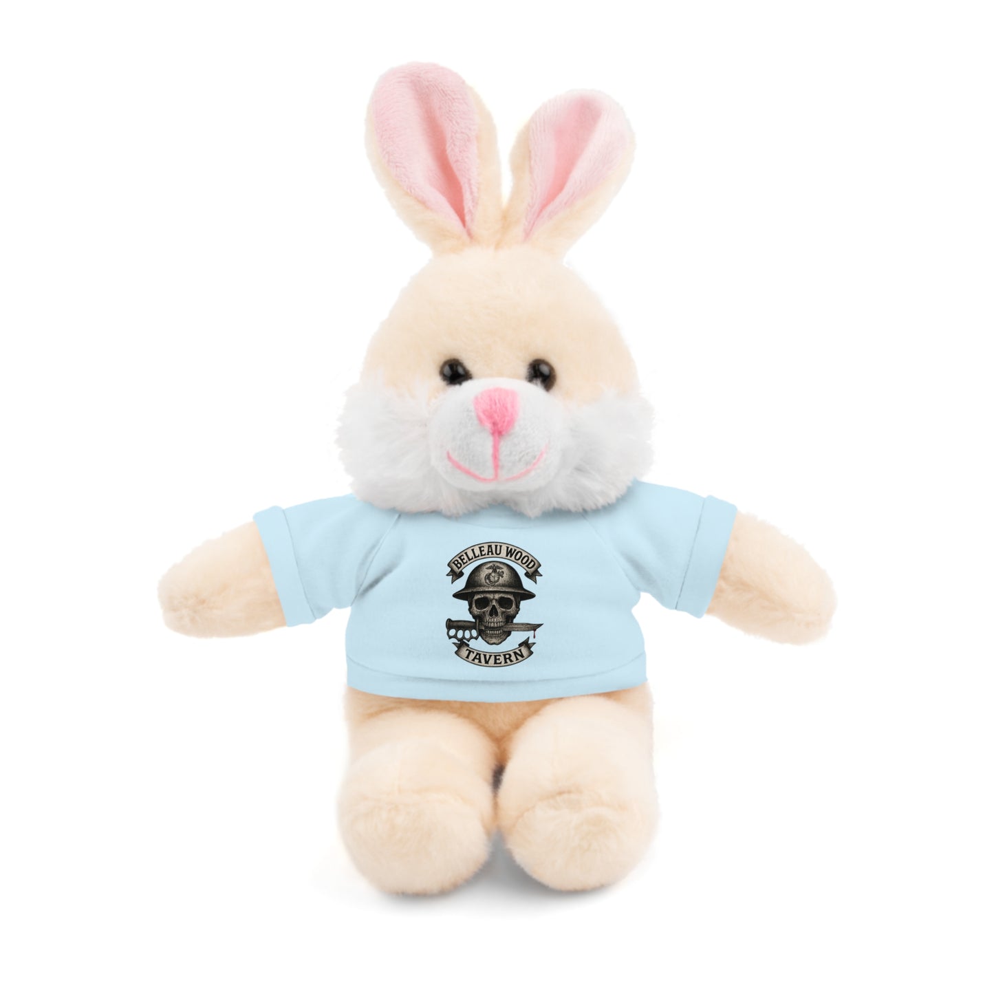 Personalized Stuffed Animal with Belleau Wood Skull T-Shirt Design