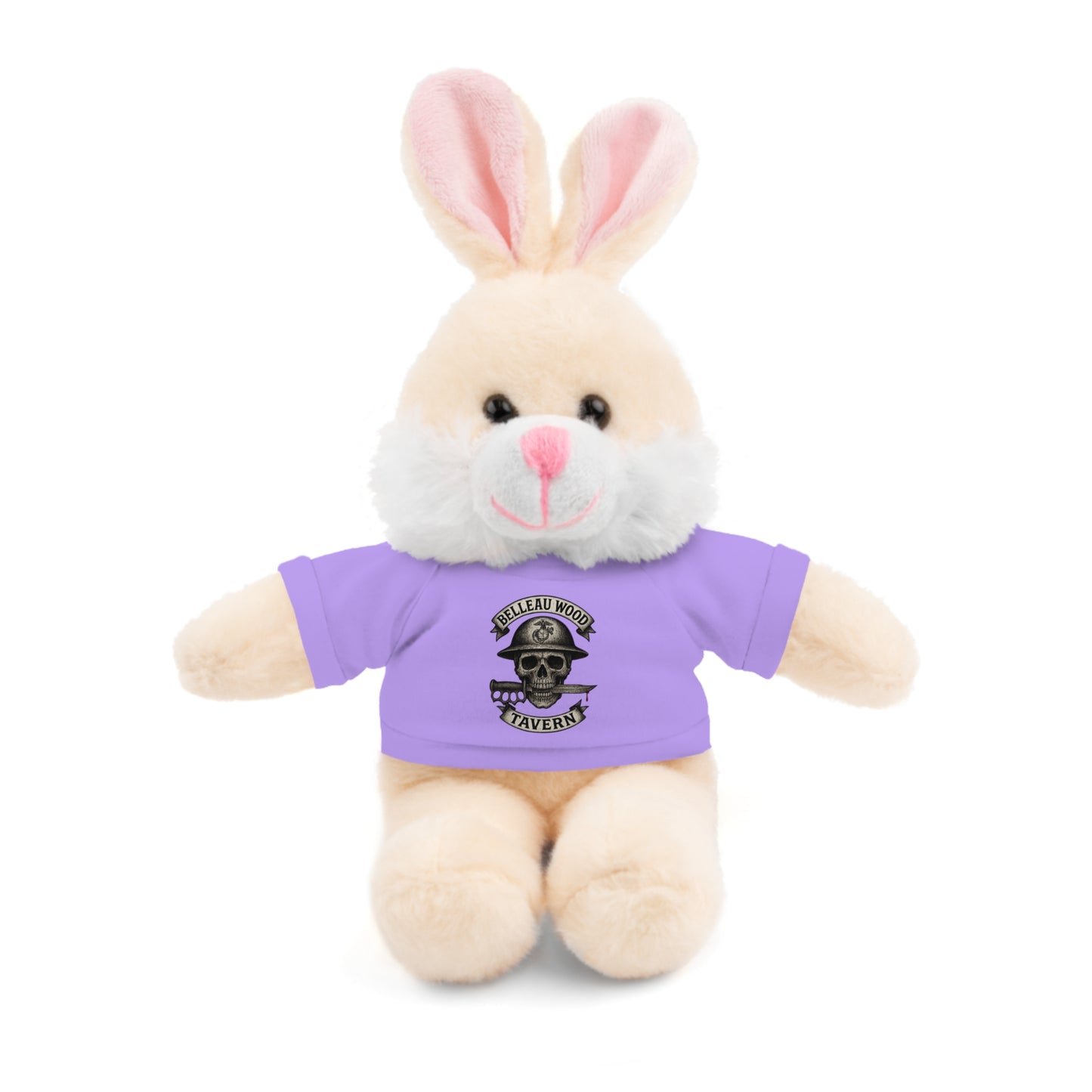 Personalized Stuffed Animal with Belleau Wood Skull T-Shirt Design