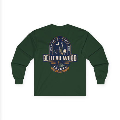 Iron Mike (Back) -Belleau Wood Tavern Long Sleeve Tee - Unisex Ultra Cotton Shirt