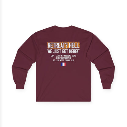 Bulldog - Retreat HELL Belleau Wood Tavern Long Sleeve Tee