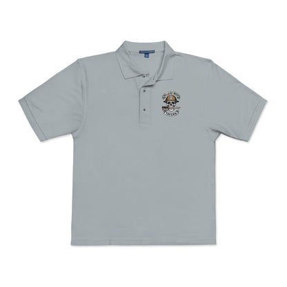 Embroidered Belleau Wood Tavern USMC Skull Helmet Unisex Polo Shirt