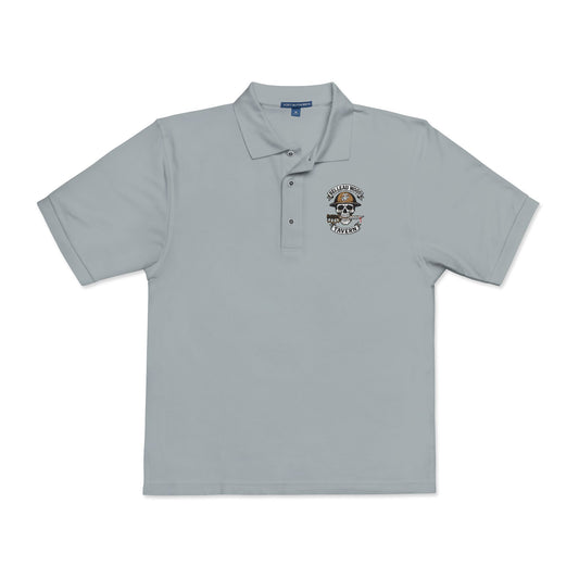Embroidered Belleau Wood Tavern USMC Skull Helmet Unisex Polo Shirt