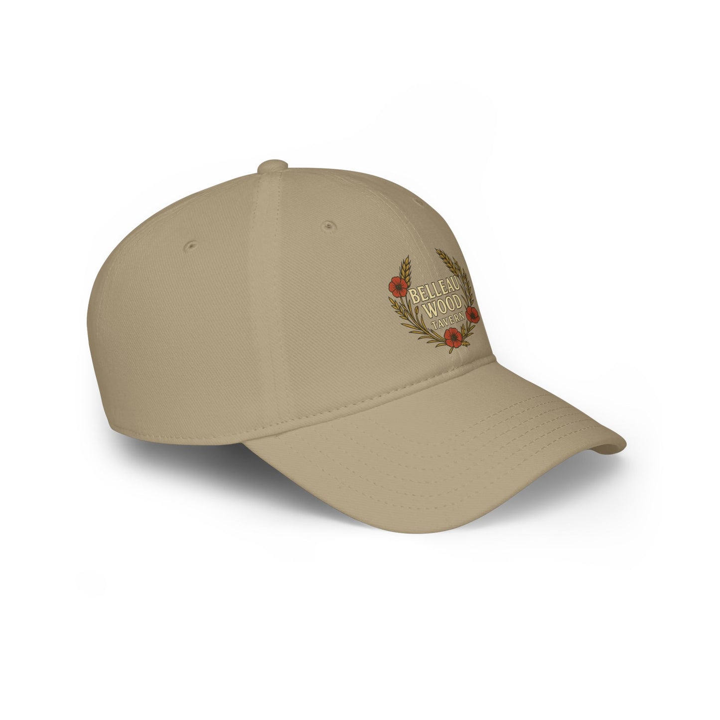 Belleau Wood Tavern Low Profile Baseball Cap — Vintage Wreath Logo Hat