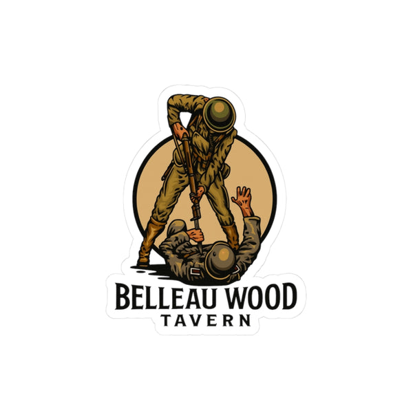 Vintage Military Kiss-Cut Stickers | Belleau Wood Tavern | Laptop Accessories