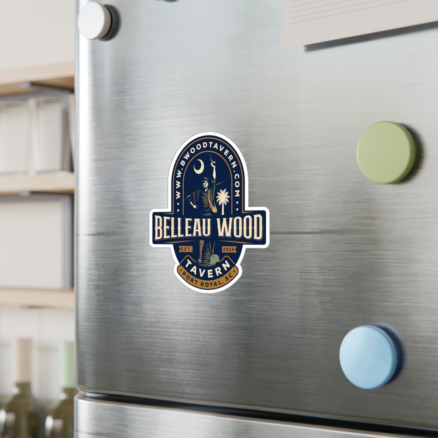 Belleau Wood Tavern Design, Vinyl Decal Stickers, Laptop Decals, Car Stickers