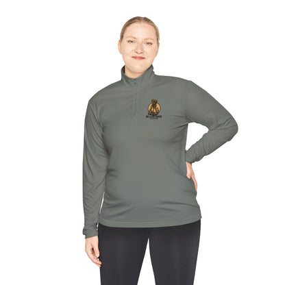 Belleau Wood Tavern Skull on Back  Military Quarter-Zip Pullover, Unisex Apparel