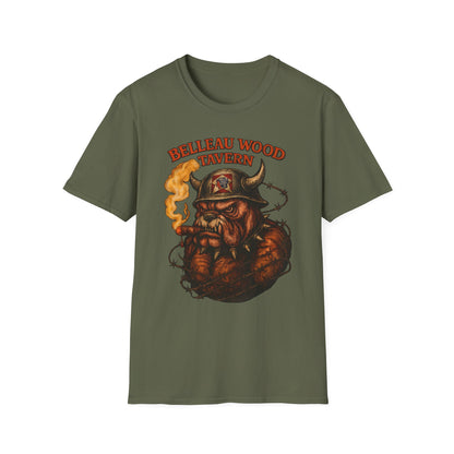 BELLEAU WOOD TAVERN Devil Dog USMC Unisex Softstyle T-Shirt, Vintage Graphic Tee
