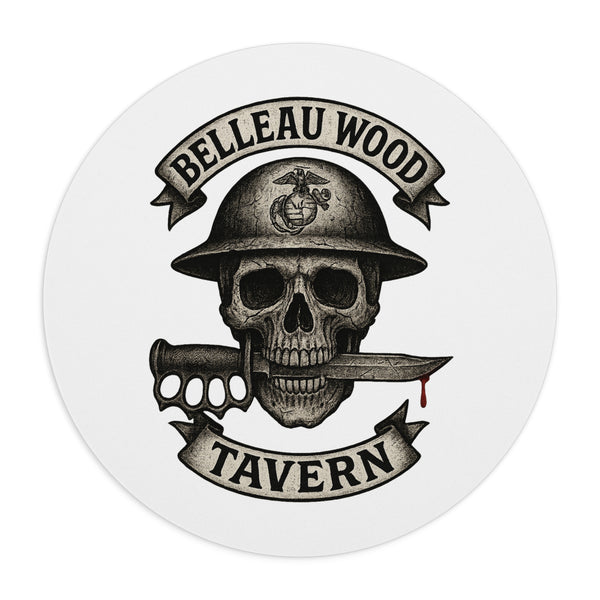 Custom Skull Graphic Mouse Pad - Belleau Wood Tavern Design