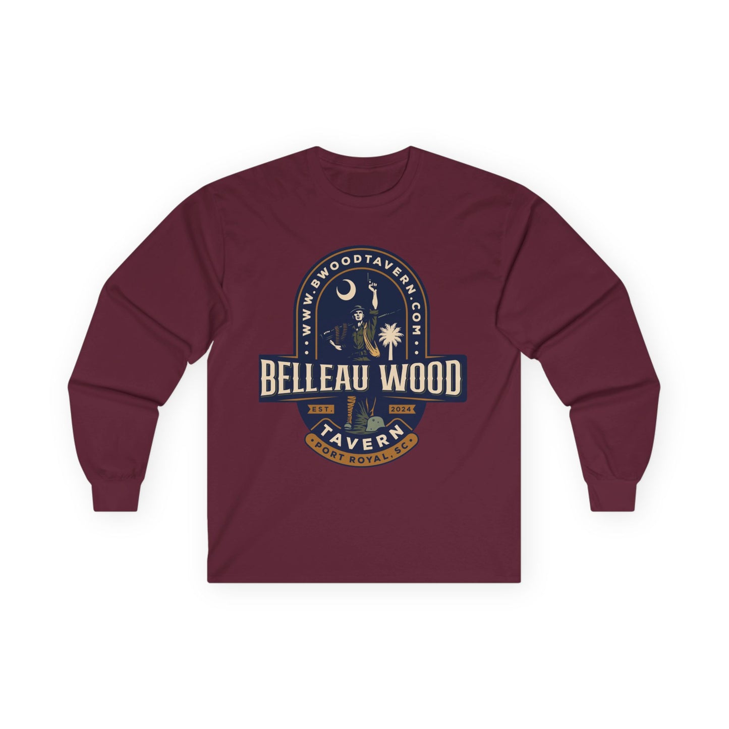 Iron Mike Belleau Wood Tavern - Follow Me to B Wood Long Sleeve Tee