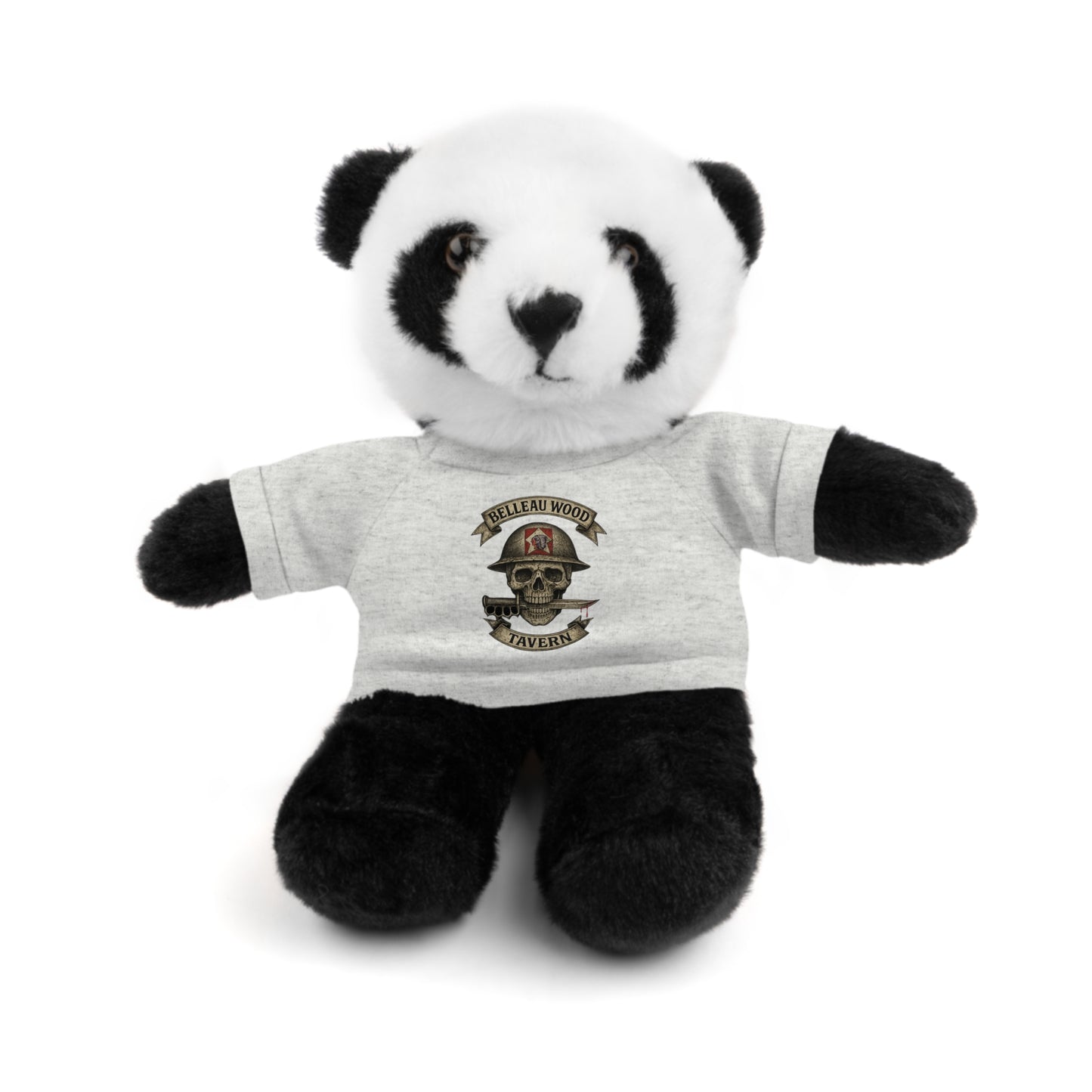 Personalized Stuffed Animal with Belleau Wood Skull T-Shirt Design