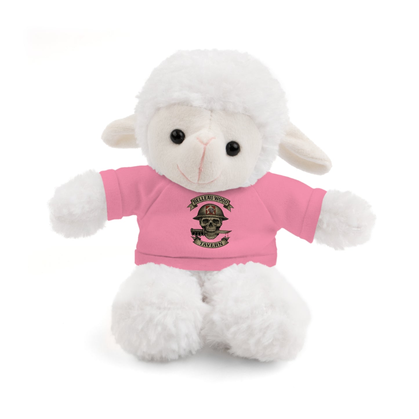 Personalized Stuffed Animal with Belleau Wood Skull T-Shirt Design