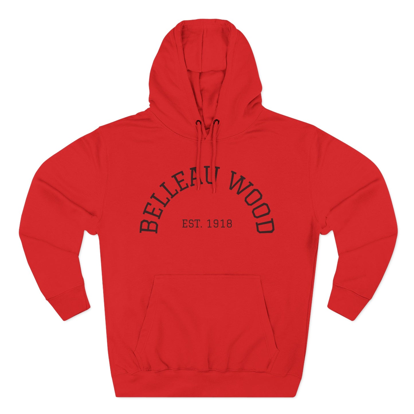 Three-Panel Fleece Hoodie- BELLEAU WOOD Est. 1918
