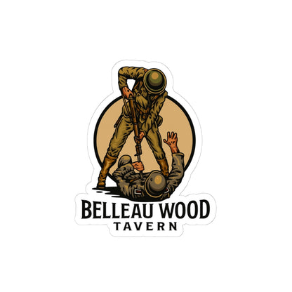 Vintage Military Kiss-Cut Stickers | Belleau Wood Tavern | Laptop Accessories