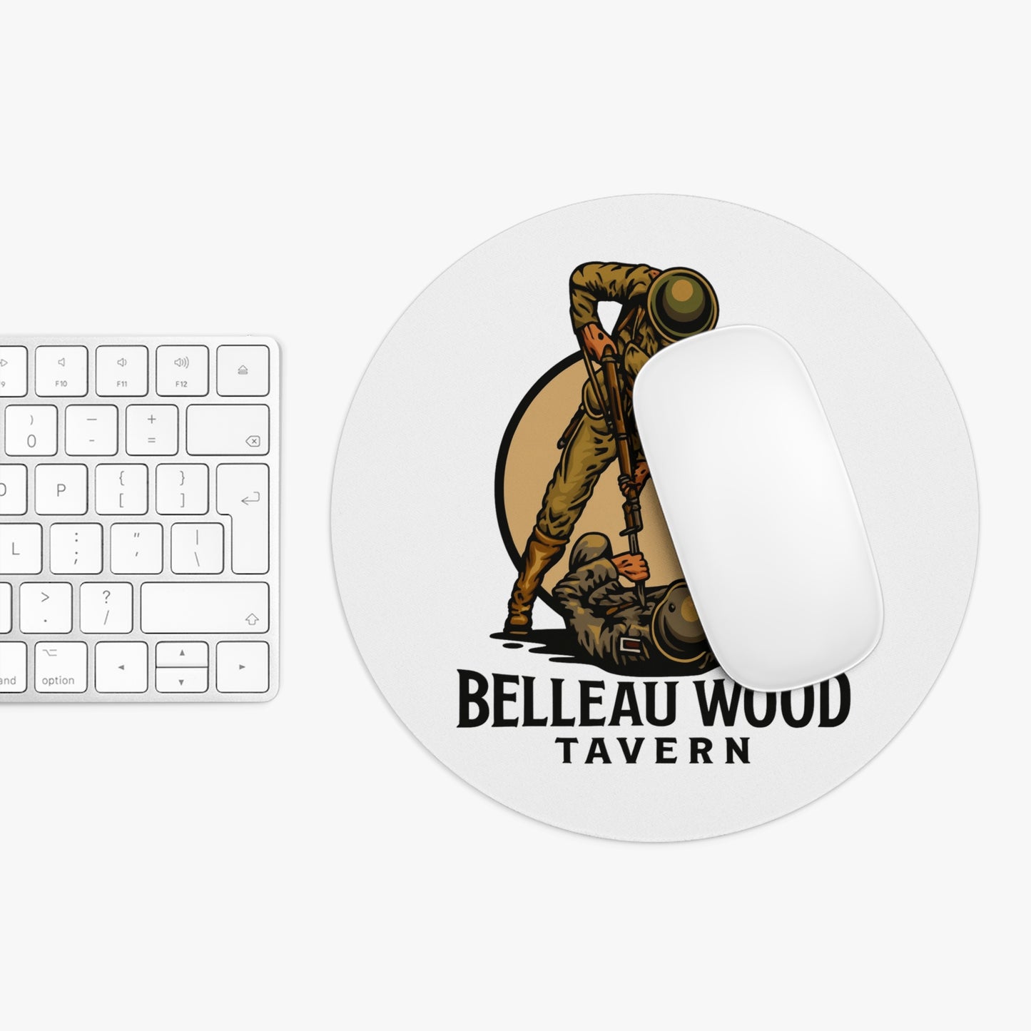 Vintage Belleau Wood Marine Bayonet Military Mouse Pad - Belleau Wood Tavern Design