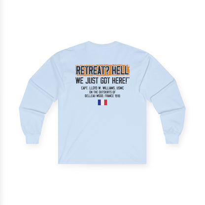 Bulldog - Retreat HELL Belleau Wood Tavern Long Sleeve Tee