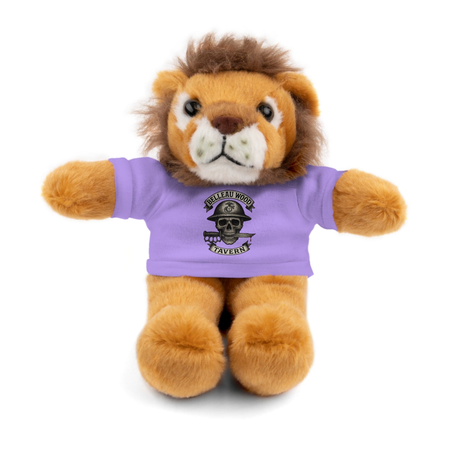Personalized Stuffed Animal with Belleau Wood Skull T-Shirt Design