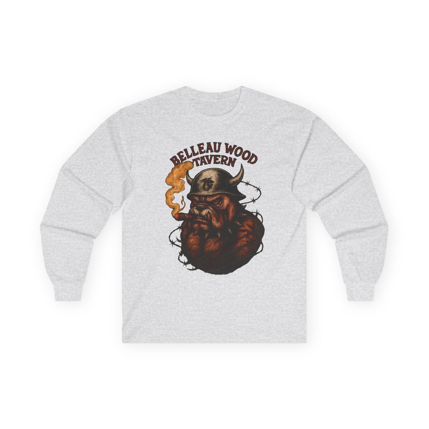 Bulldog - Retreat HELL Belleau Wood Tavern Long Sleeve Tee