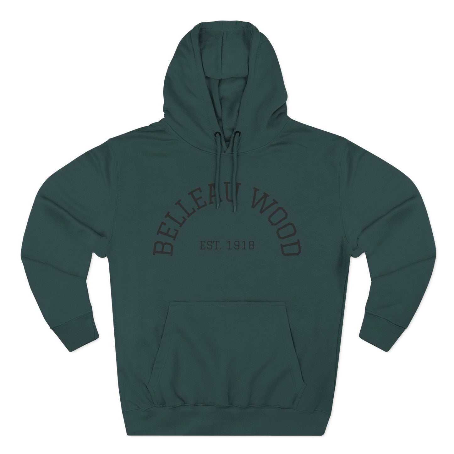Three-Panel Fleece Hoodie- BELLEAU WOOD Est. 1918