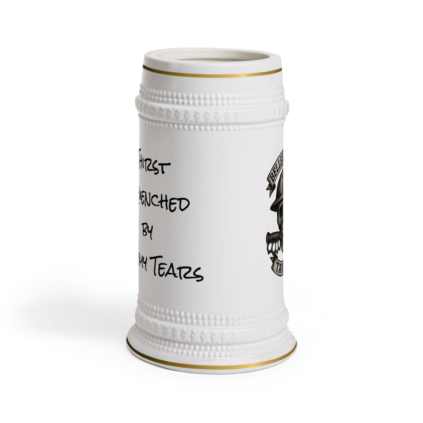 Skull - Thirst Quenched by Enemy Tears Beer Stein Mug