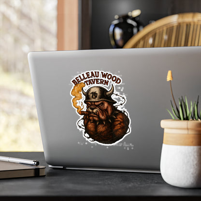 Belleau Wood Tavern Devil Dog with Cigar Marines Sticker Cut Vinyl Decals USMC