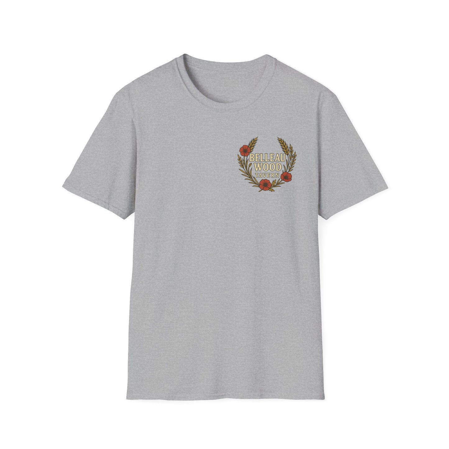 Belleau Wood Tavern – Wheat & Poppies Wreath Tee Stacking Bodies