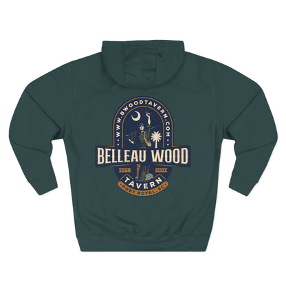 Three-Panel Fleece Hoodie- BELLEAU WOOD Est. 1918