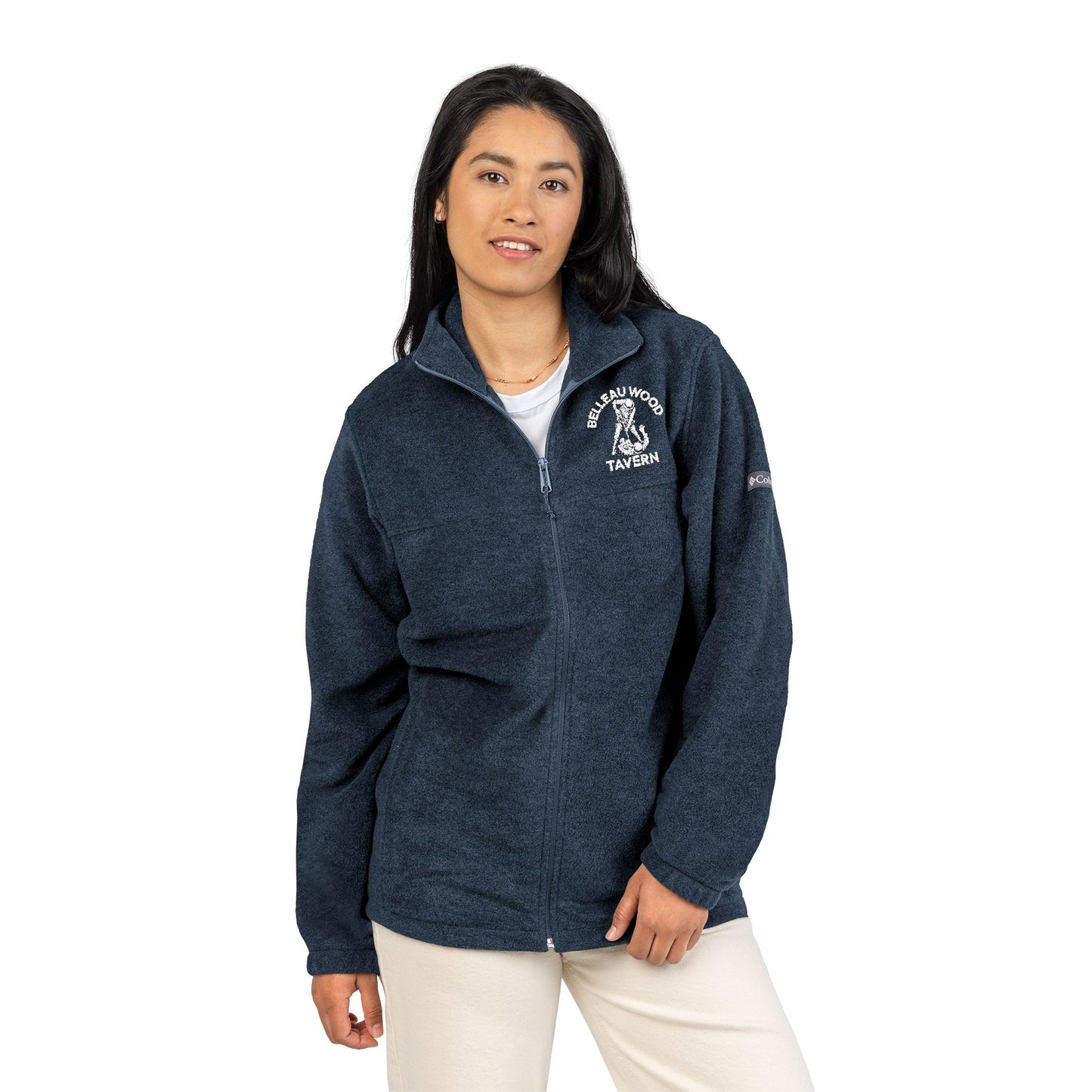 Belleau Wood Tavern Embroidered Fleece Jacket-Men & Women, Perfect for Outdoors