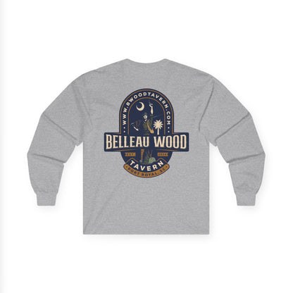 Iron Mike (Back) -Belleau Wood Tavern Long Sleeve Tee - Unisex Ultra Cotton Shirt