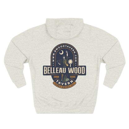 Three-Panel Fleece Hoodie- BELLEAU WOOD Est. 1918
