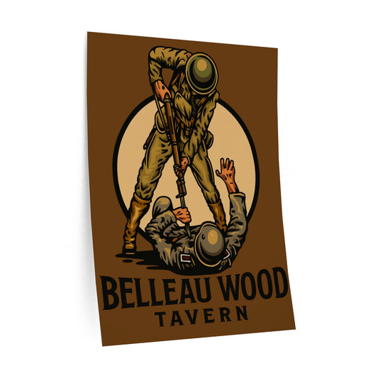 Belleau Wood Tavern Marine Bayonetting Hun Wall Decal, US Marines, USMC
