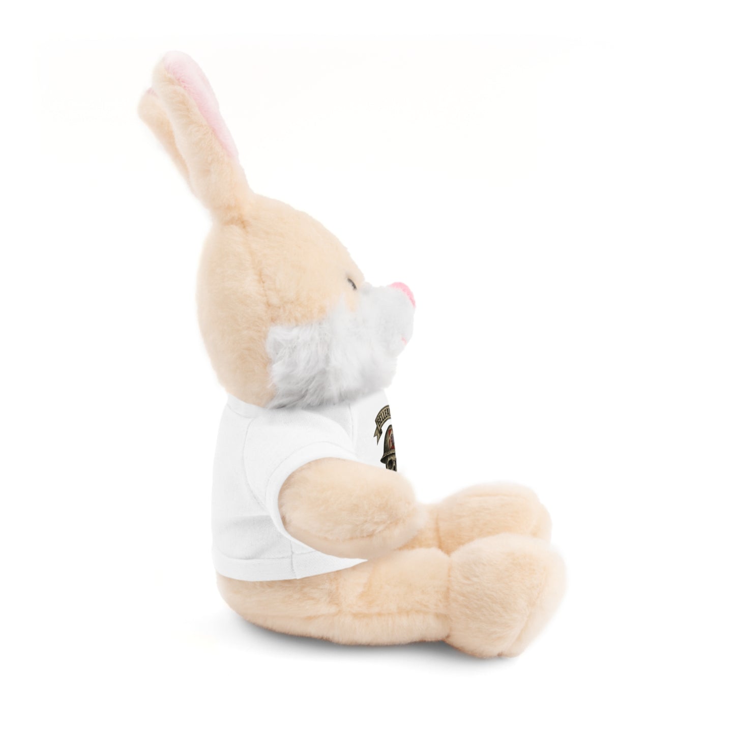Personalized Stuffed Animal with Belleau Wood Skull T-Shirt Design
