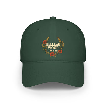 Belleau Wood Tavern Low Profile Baseball Cap — Vintage Wreath Logo Hat