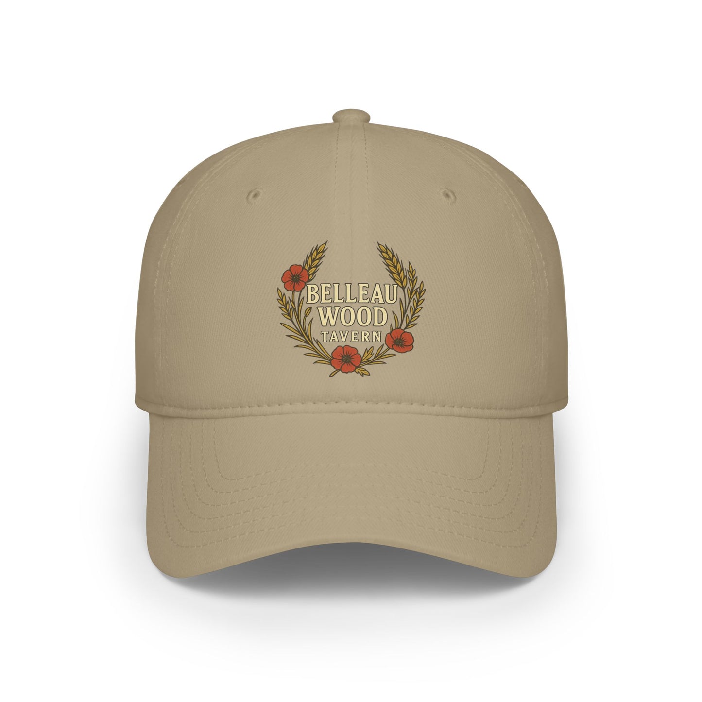 Belleau Wood Tavern Low Profile Baseball Cap — Vintage Wreath Logo Hat