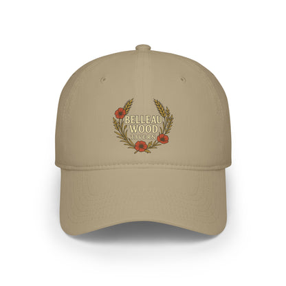 Belleau Wood Tavern Low Profile Baseball Cap — Vintage Wreath Logo Hat