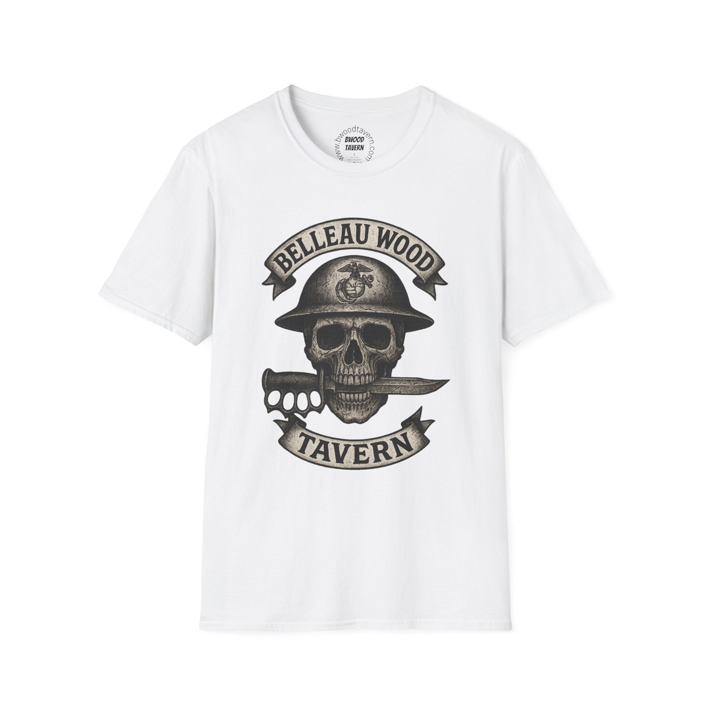 Skull with Bayonet Unisex Softstyle T-Shirt